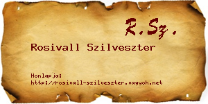 Rosivall Szilveszter névjegykártya