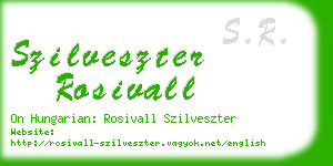 szilveszter rosivall business card